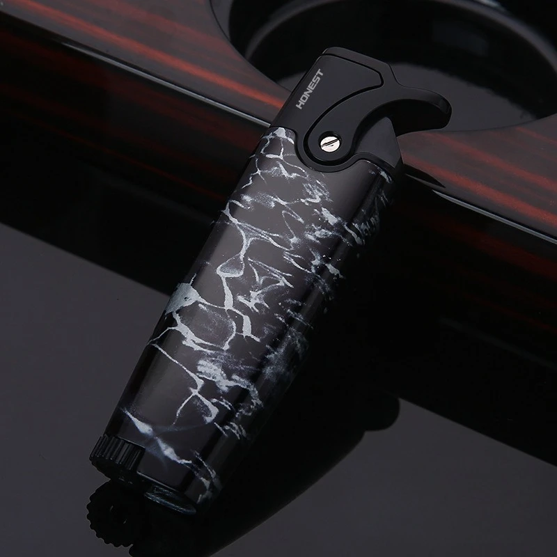 Premium Metal Straight Forward Windproof Inflatable Lighter with Silky Design Portable Men's Smoking Tool High-end Gift Lighter