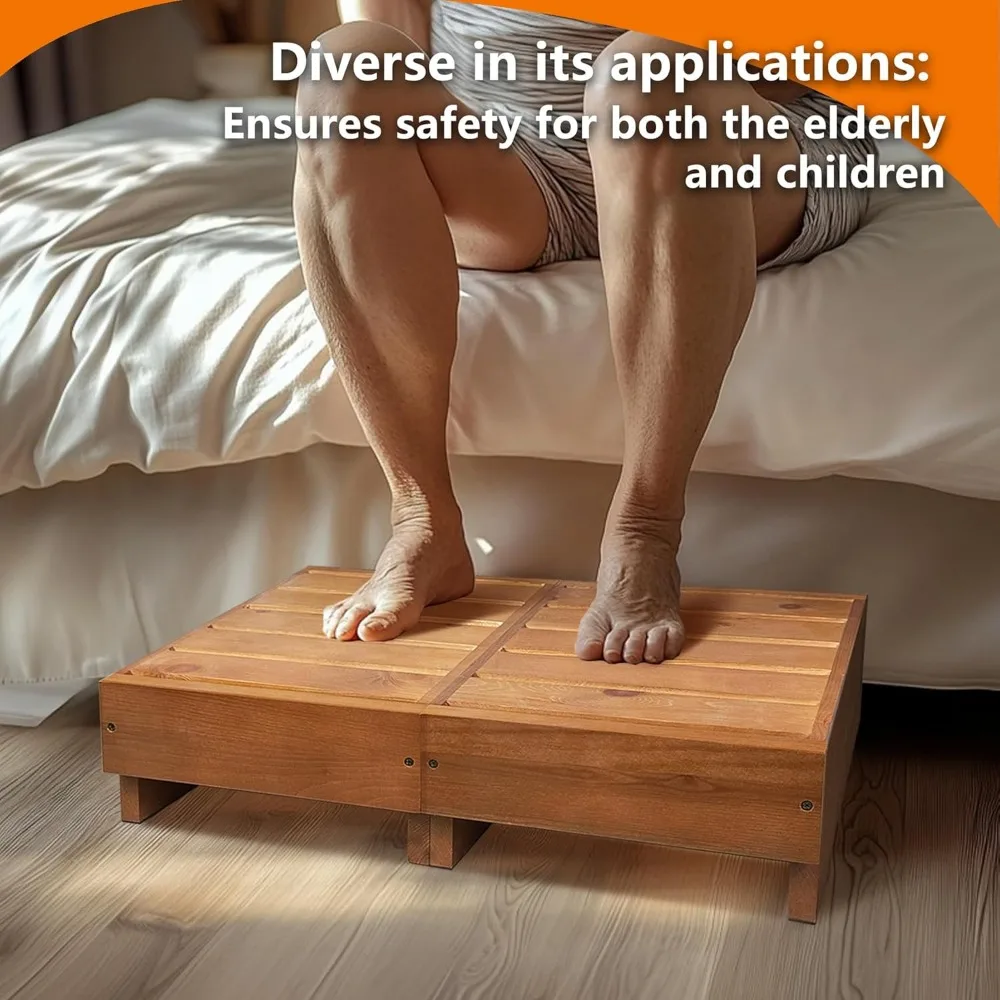 مقعد مرتفع مكون من 6 مقاعد خشبية للأسرة، للاستخدام للبالغين وكبار السن، ومقاعد لخطوات غرفة النوم والمطبخ، ومساعد وصول السرير العالي