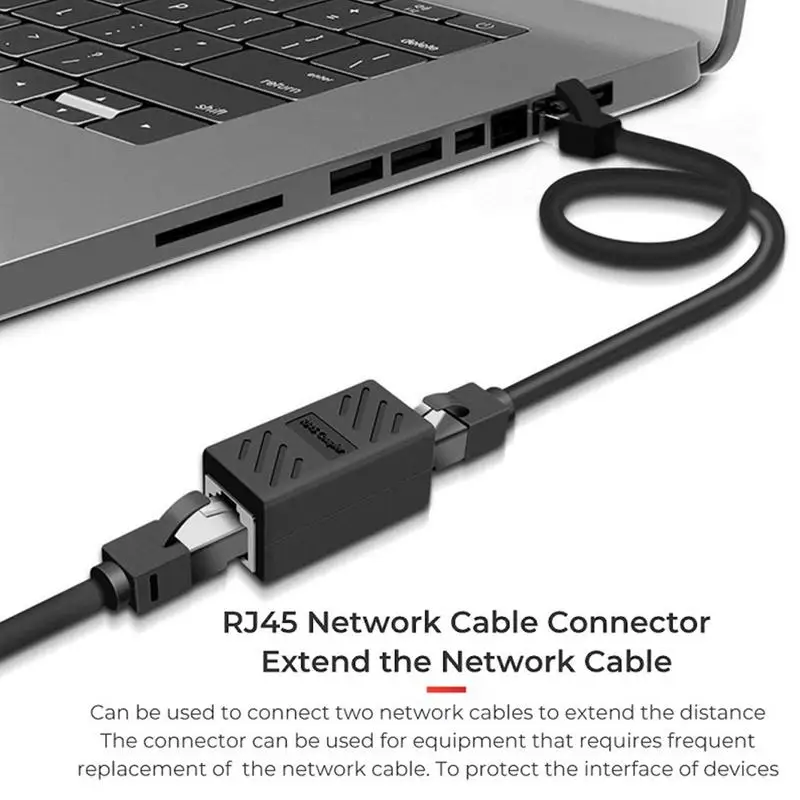 Conector RJ45 extensor de red Ethernet Kabel RJ45, adaptador de interfaz Gigabit hembra a hembra