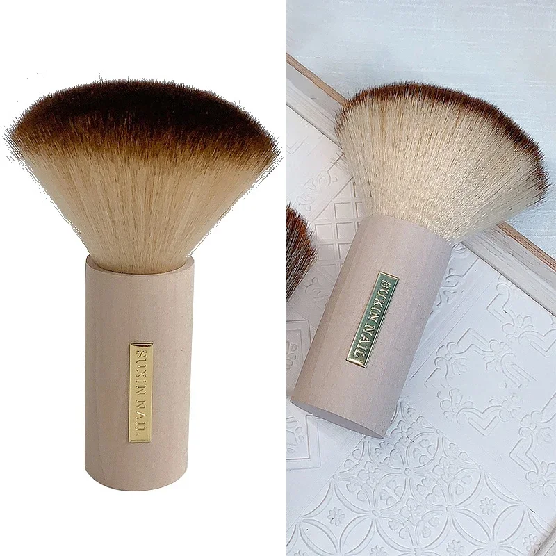 Round Nail Dust Brush Large-sized Remove Nail Dust Brushes Acrylic UV Gel Polish Powder Cleaning Tool Manicure Accessories