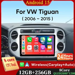 Car Radio For Volkswagen VW Tiguan 2006 2010 2016 Golf Plus Wireless Carplay Android 15 Auto Car Stereo Multimedia Player GPS 4G