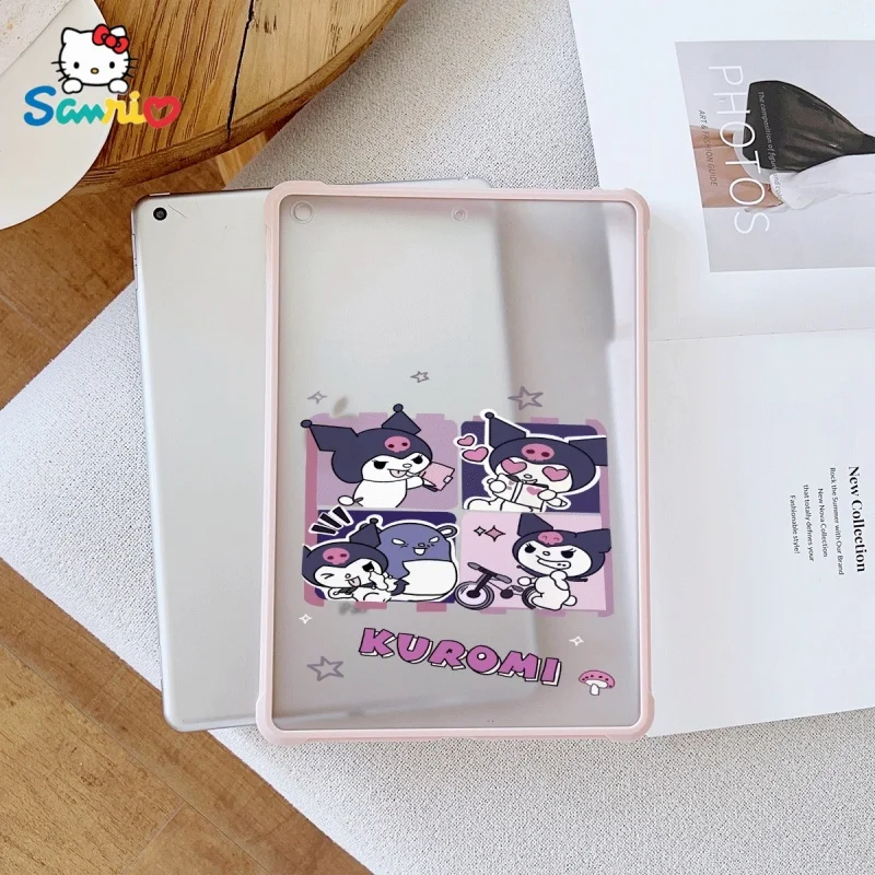 

Sanrio Kuromi pattern Pink iPad Transparent Drop Case, suitable for iPad Pro 2022/2024, iPad Air 3/5, iPad Mini 6, iPad 6/10