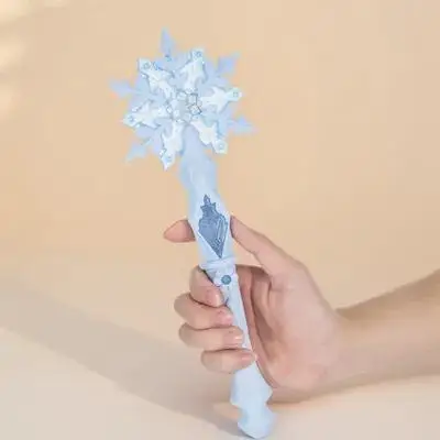 1 قطعة تضيء ندفة الثلج السماء الزرقاء الاطفال توهج العصا لعيد الميلاد لوازم الحفلات الأميرة الجنية العصا لعب الأدوار الدعائم