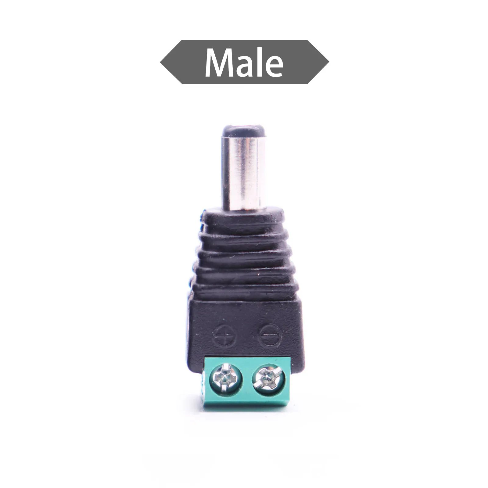 2.1mm x 5.5mm Female Male DC Power Plug Adapter Female Plug Jack Connector Male Plug Socket Green For 3528/5050/5730 LED Strip