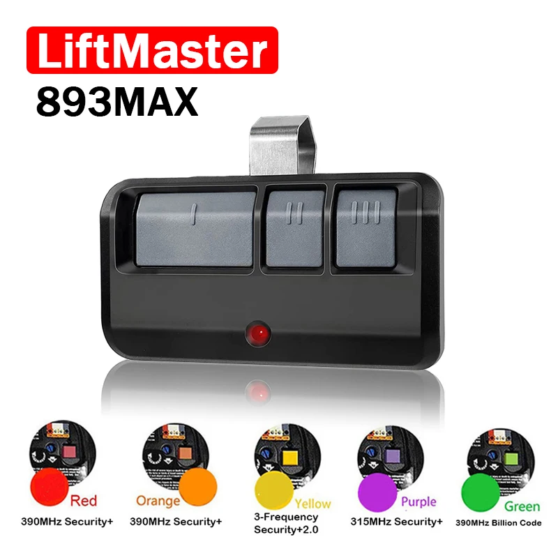 

Newest Liftmaster 893MAX Garage Door Remote Control Compatible With 893LM 971LM 891LM 973LM 371LM 373LM Gate Opener Transmitter