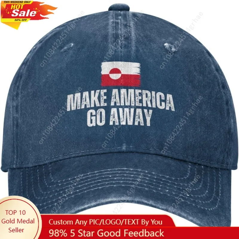 

Make America Go Away Hats Greenland Not for Sale Cap Denim Hat Grey P150