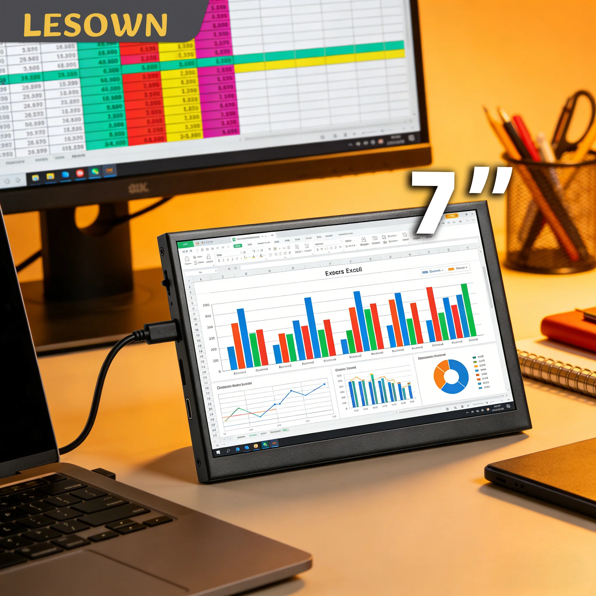 Lesown 7 Inch Usb C…