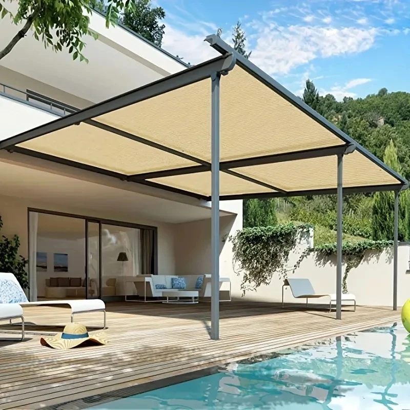 Outdoor garden sunshade net, terrace sunshade, camping sunshade net, UV protection, HDPE sunscreen fabric, sunshade ﻿