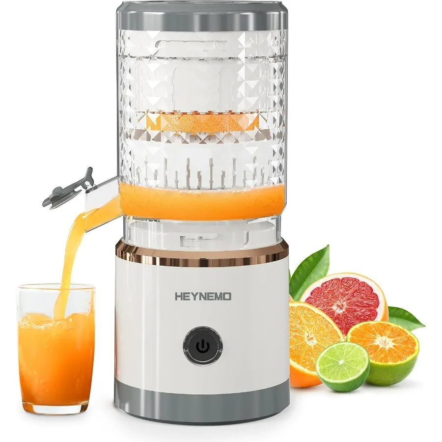 

Electric Citrus Juicer, Rechargeable Juicer Machine with USB Cable & Cleaning Brush, Easy to Clean Portable Juicer Squeezer for
