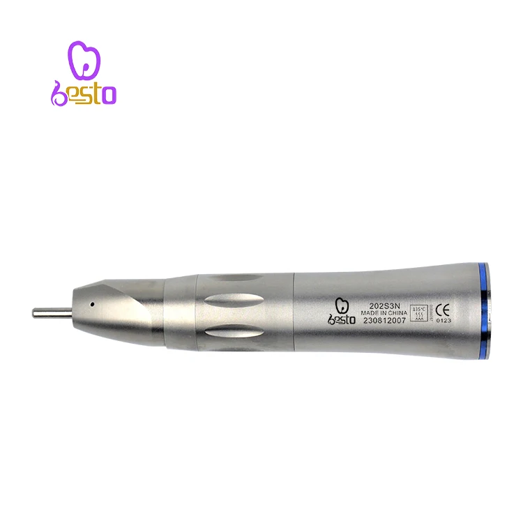 1:1 d ental Straight Handpiece Low Speed Contra Angle Stainless Steel Inner Single Water Spray Nosecone Handpiece for Micromotor