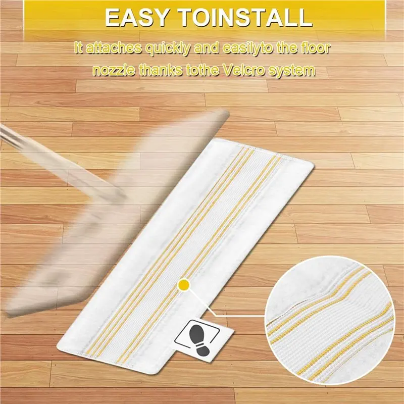 A40Z-Pack Of 6 Microfibre Floor Cloths For Karcher SC1,SC2,SC3,SC4,SC5 Steam Cleaners,Easyfix Replacement Pads,Floor Nozzles