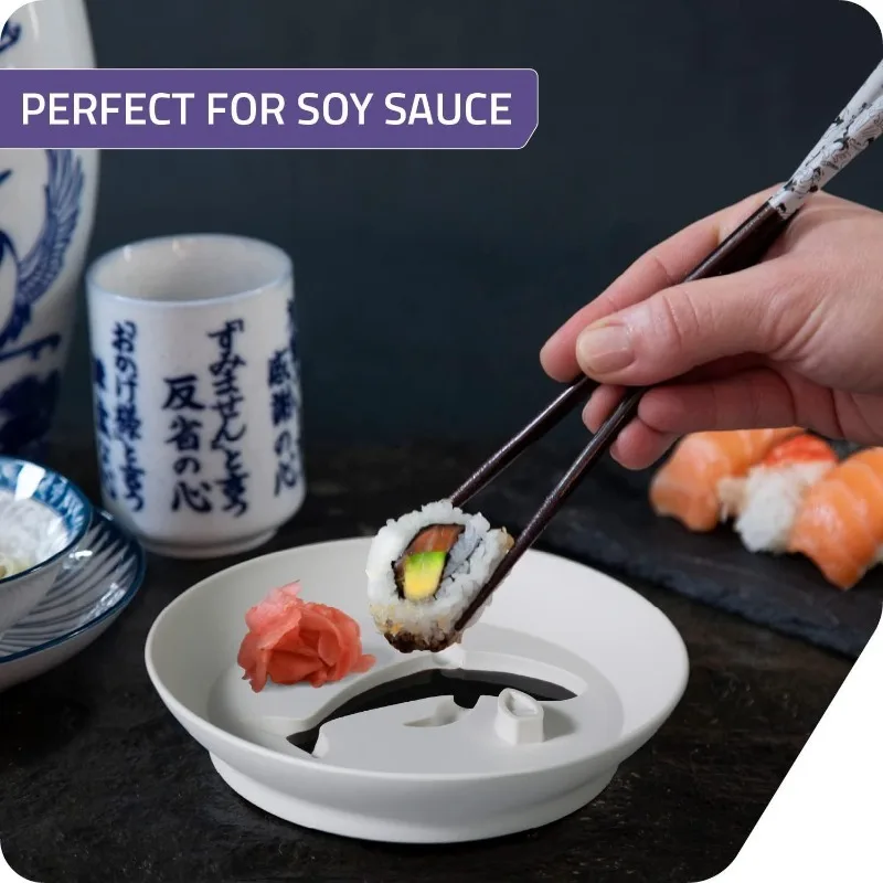Cute Whale Dipping Dish,Sauce Dish, Kawaii Sea Animal Condiment Bowl, Creative Kitchen Tableware, Sushi Soy Sauce Plate