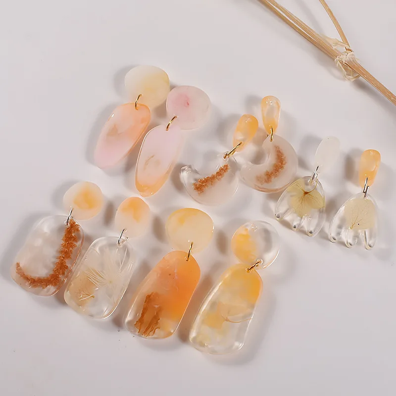 DIY Kristall-Epoxidharz Unregelmäßige Ohrringe Anhänger Silikonform Geometrie Halskette Anhänger Schmuckherstellung Schlüsselanhänger Bastelset – Detail 3
