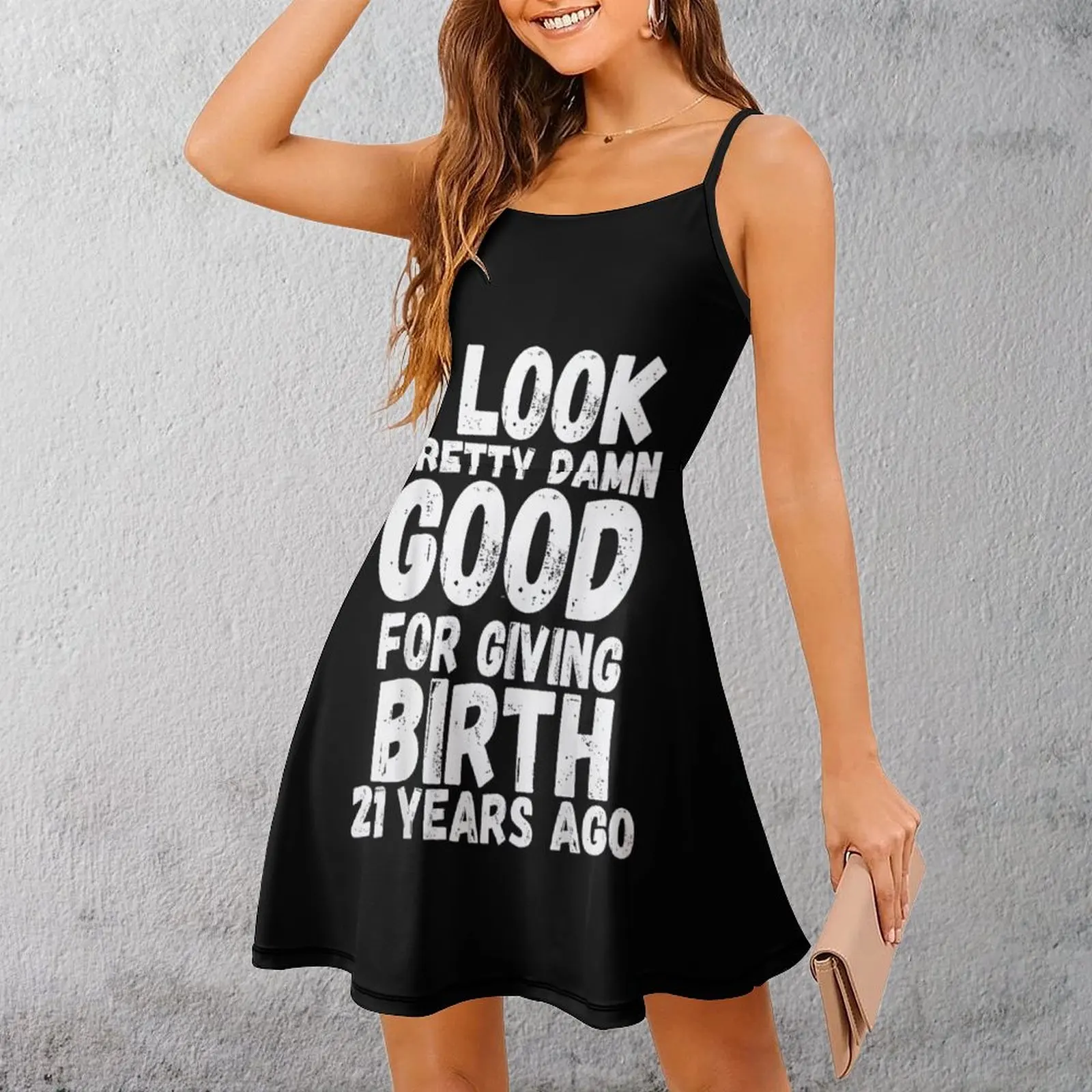 

Футболка с экзотическим рождением, 21 год, женское платье на бретельках, юмористическое платье с графическим рисунком для вечеринок, женское платье, платье премиум-класса