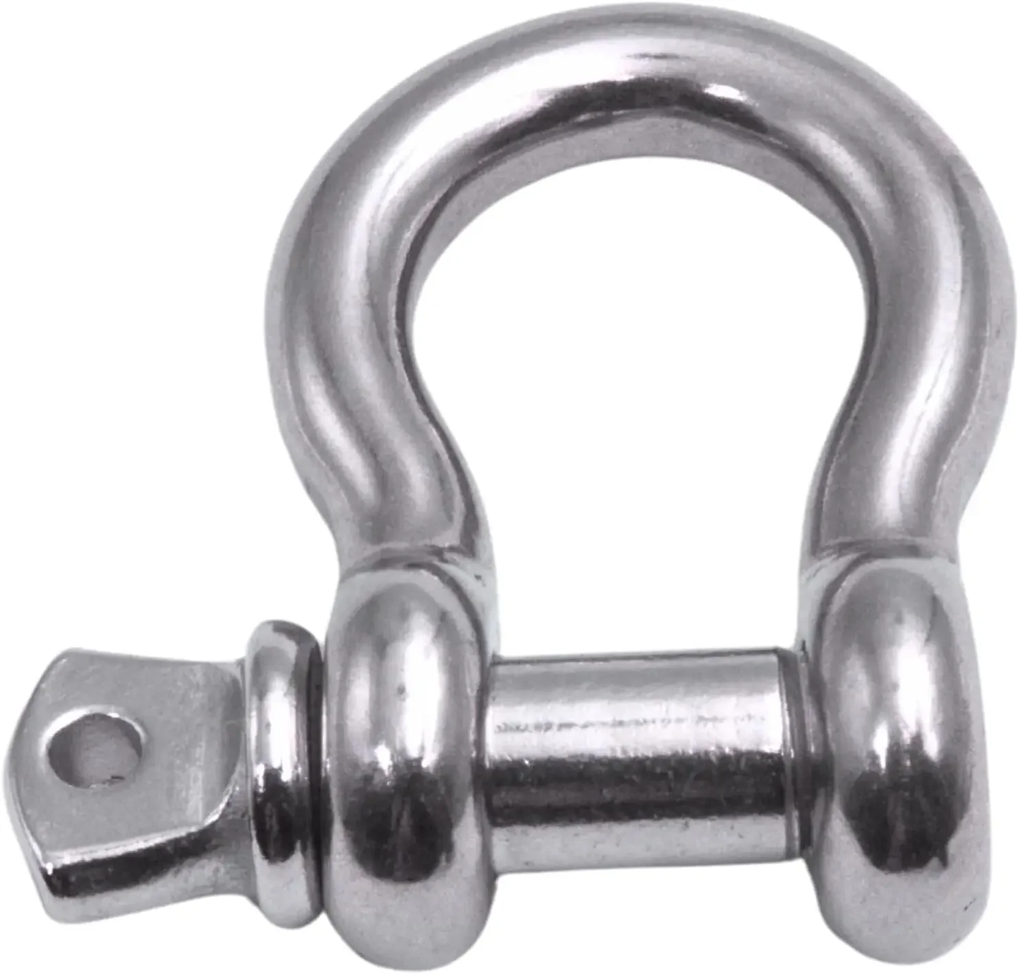 

316 Stainless Steel Bow Shackle with Oversized Screw Pin for Marine Anchor Lines, Towing, Dinghies, Canoes & Trailers