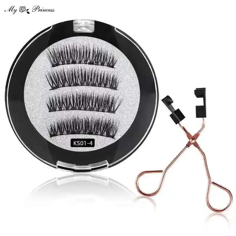 3D Magnetic Eyelashes with 4/5 Magnets Handmade Makeup Mink Eyelashes Extended False Reusable False Eyelashes Dropship