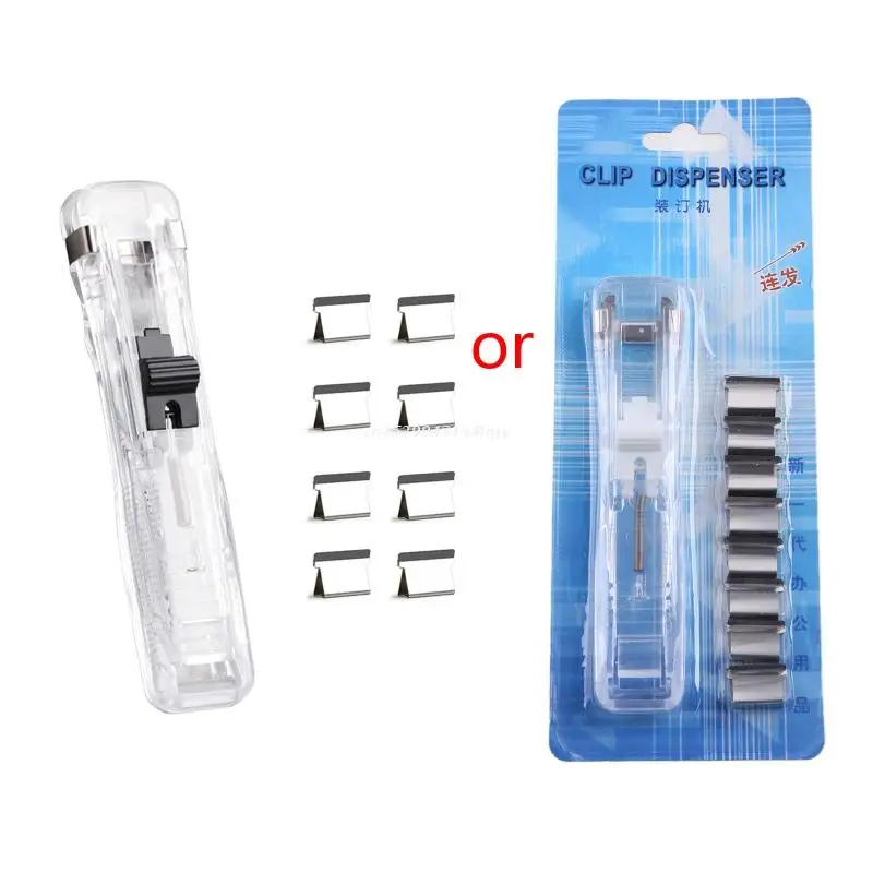 กระดาษ Clamp Dispenser ชุด8 Pcs โลหะคลิปเติมเงินสำหรับเด็กนักเรียนโรงเรียน Dropship