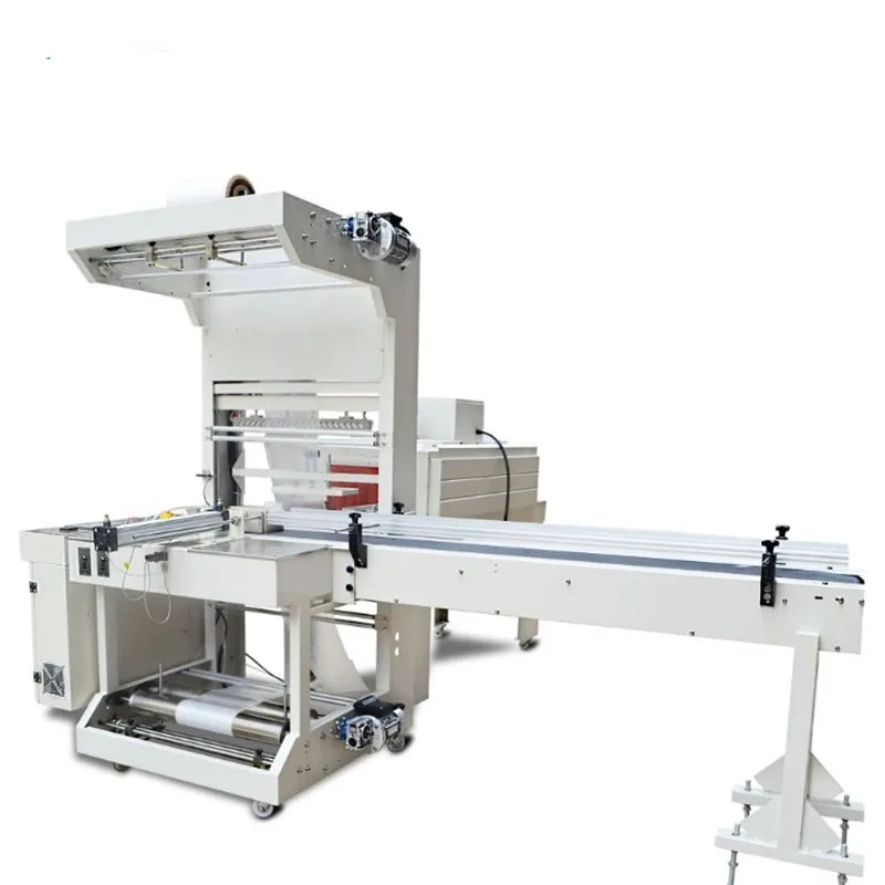 Full Automatic PE Film Sleeve Shrink Wrapping Packaging  Machine For Bottles Cartons Box