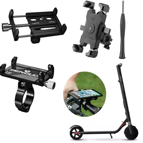 Adjustable Mobile Phone Holder Handlebar Clip Stand GPS Mount Bracket Rack Electric Scooter Motorcycle Bicycle Accessories