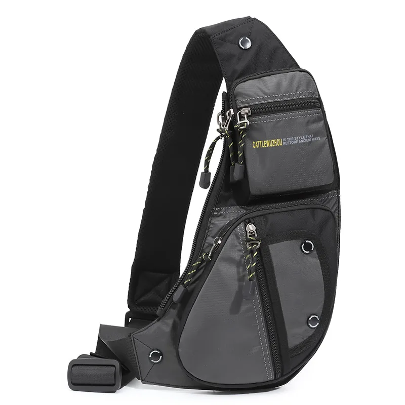 Повседневная тканевая сумка через плечо из бычьей ткани, мужская модная сумка на одно плечо, диагональная объединительная застежка-молния, использование для отдыха