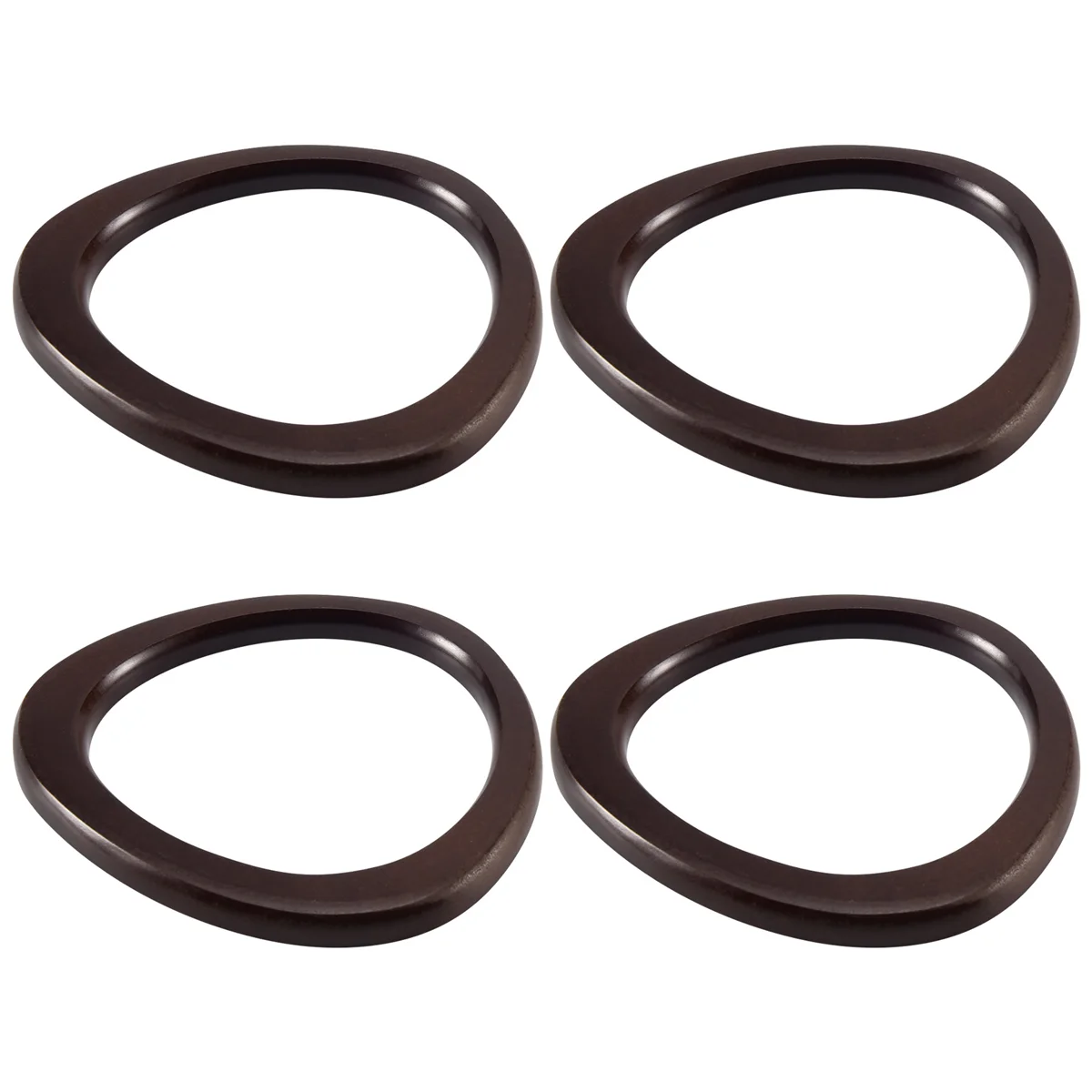 ABQR 4-упаковка деревянных ручек для кошелька D-образной формы, сменный инструмент для вязаной крючком вязаной сумки, пляжной сумки, соломенные ручки для сумок