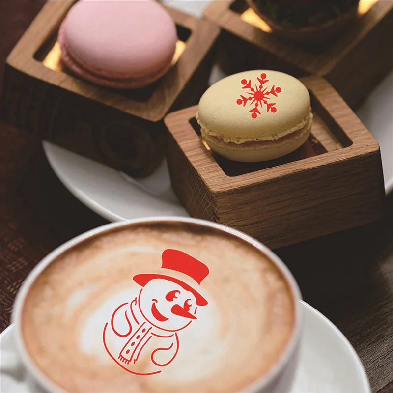 BAAJ-60 Pieces Cookie Stencils Cake Templates Coffee Stencils Reusable Painting Cake Stencil Templates Embossing Moulds