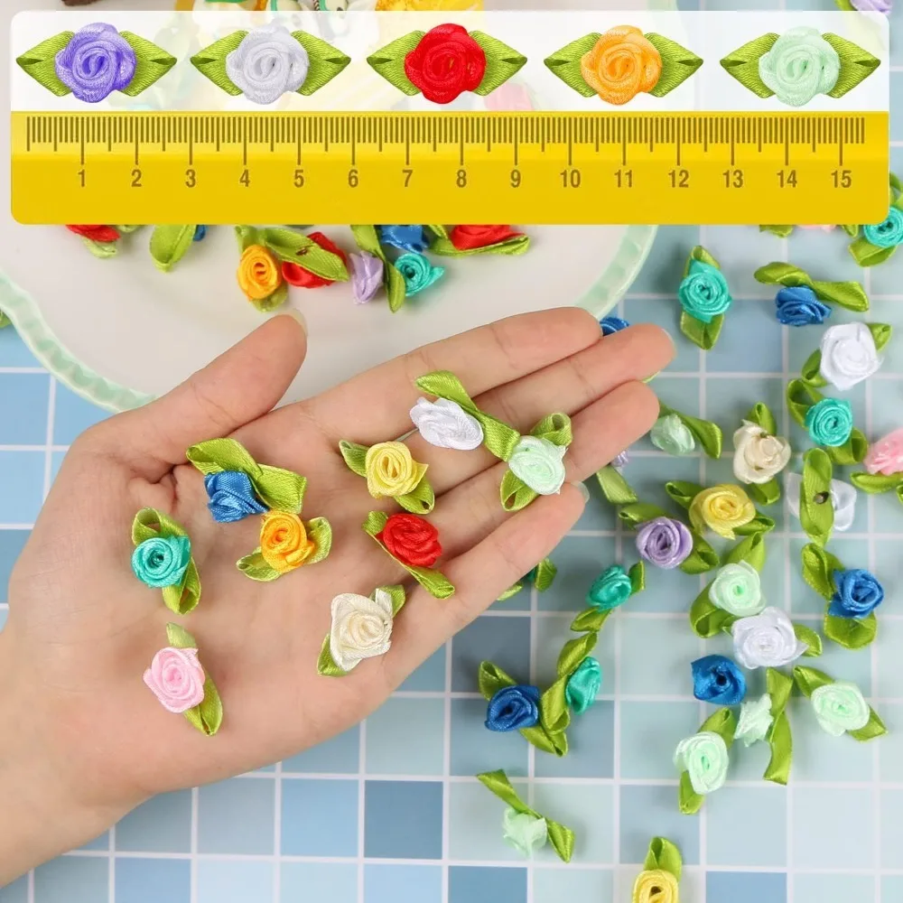 100/200 Stück künstliche Rosenblütenköpfe Valentinstag Blumenstrauß Foto Requisiten Baby Braut Geschenk Party Muttertag Haarnadel Dekoration – Detail 2