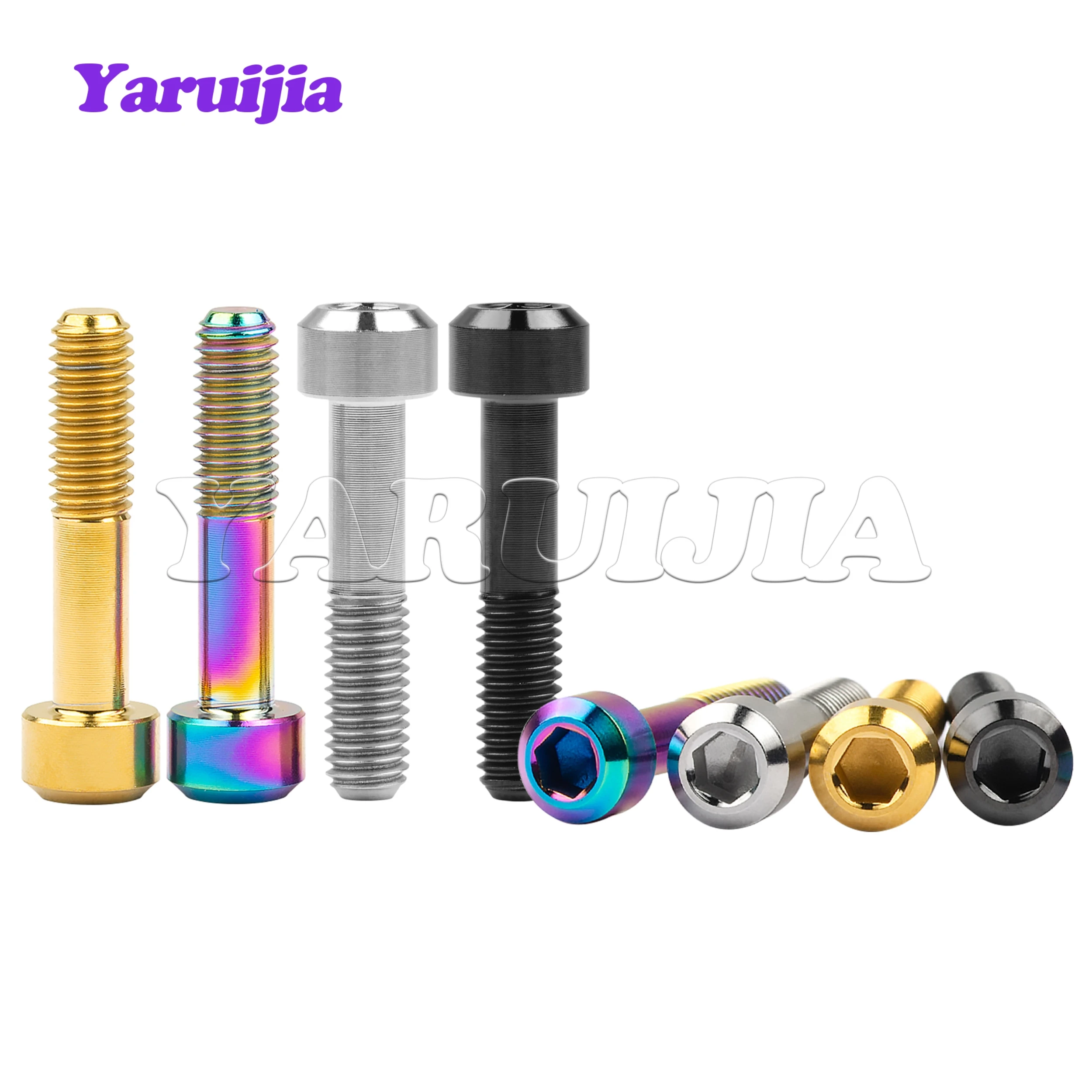 Титановый болт Yaruijia M5x23 мм, винт с шестигранной головкой и головкой для велосипедного диска для DIN912 Gr5