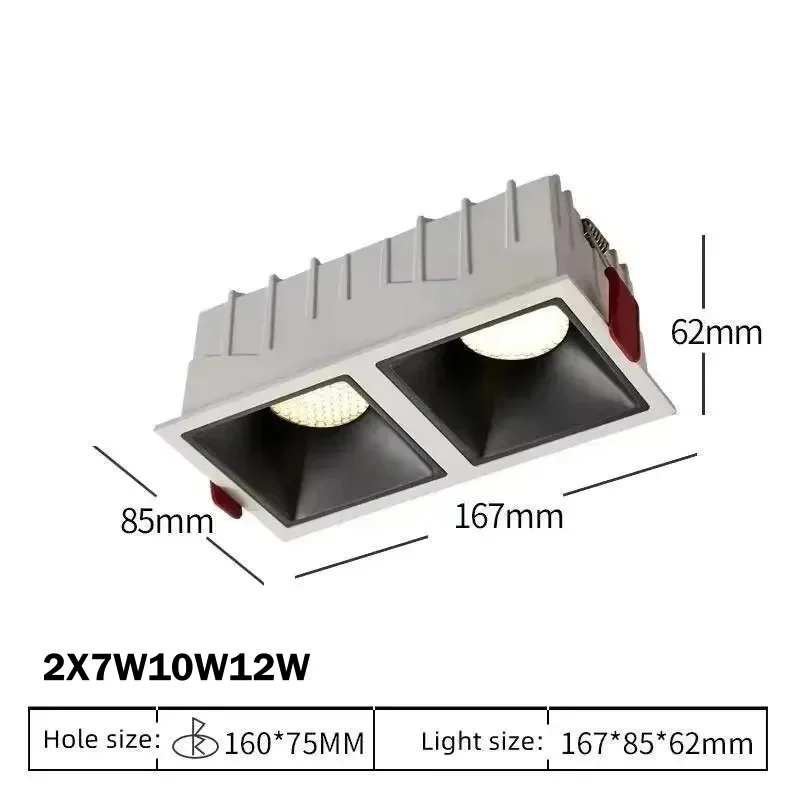 Modern Recessed Led Downlight Simple Led Ceiling Downlight Deep Anti-glare Indoor Led Spot Lighting For Home Office Stores Lamp