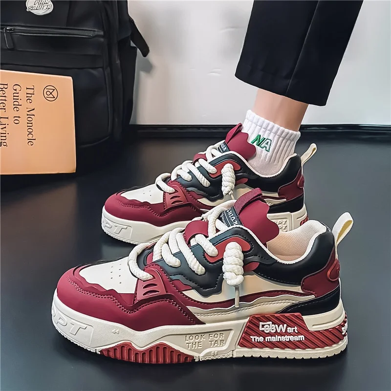 

Large Size 47 Men's oes 2026 New Spring Thi Bot Casual Board oes Versatile Chinese Zodiac Year Red Sports Trendy oes