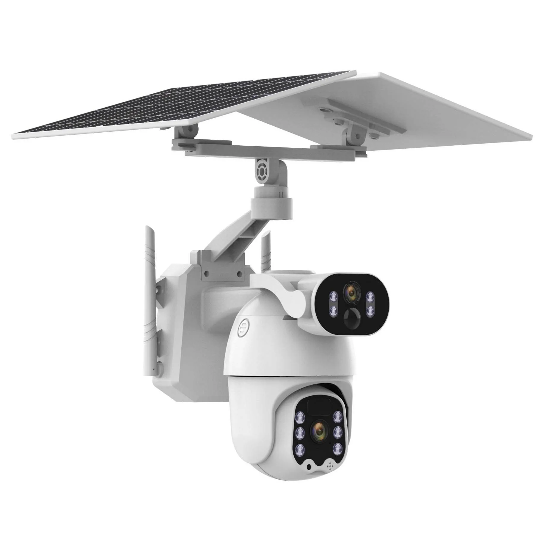 6MP WiFi Gun-Ball Camera 10X Zoom 9600mAh Battery 12W Solar IP Pan-Tilt Motion Detection Human Motion Tracking Built-in Siren
