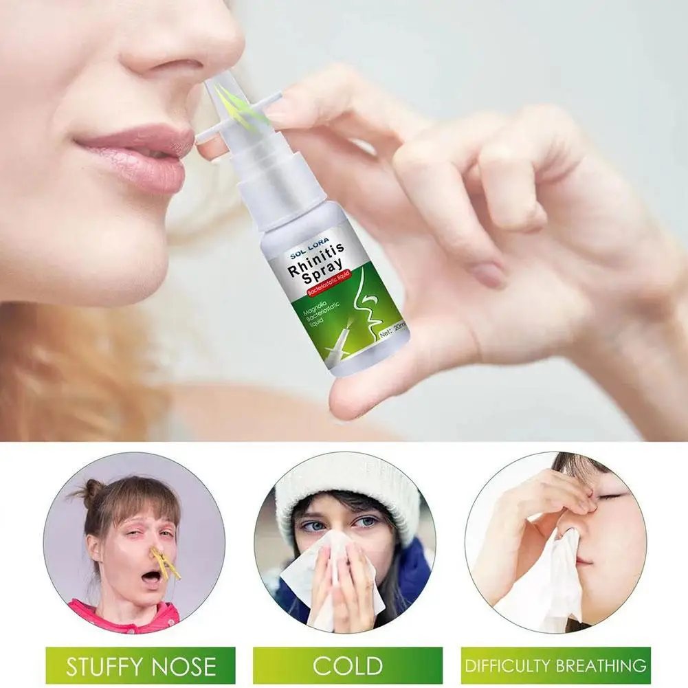 20ml Nasal Spray Treatment Chronic Sinusitis Nasal Discomfort Nasal Drop Nose Itch Cool Herb Ointment Spray Health Care