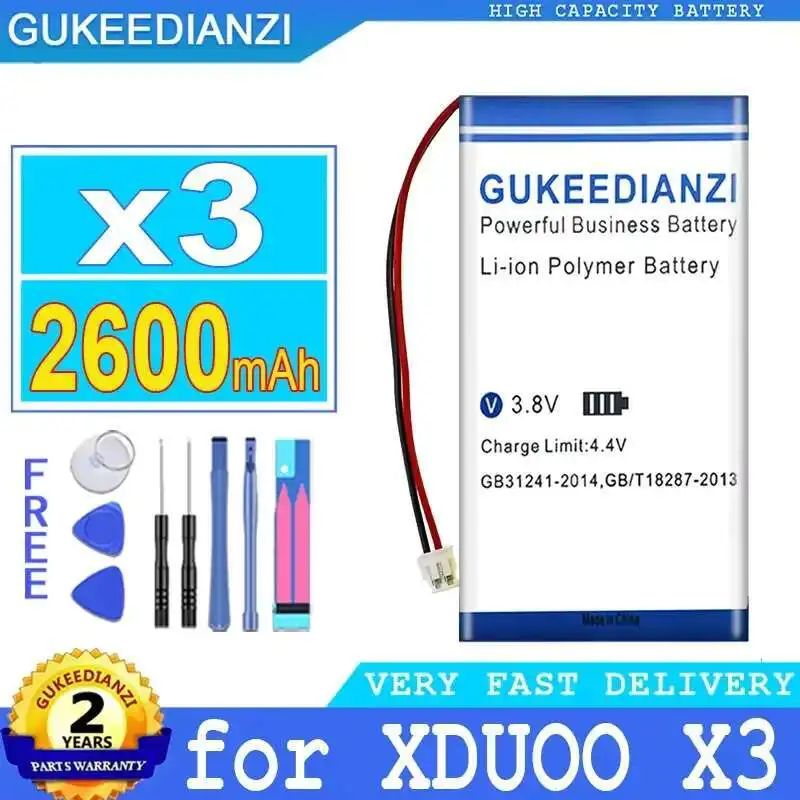 

Fast Charging For Xduoo X3 Music Player 1St 2600Mah Battery Environmentally Friendly