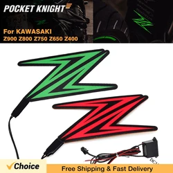 Z Motorcycle LED Light Sticker Signal Lamp For Kawasaki Z1000 Z900 Z800 Z750 Z650 Z400 Z300 Z250 Helmet Decoration Lamp Flashing