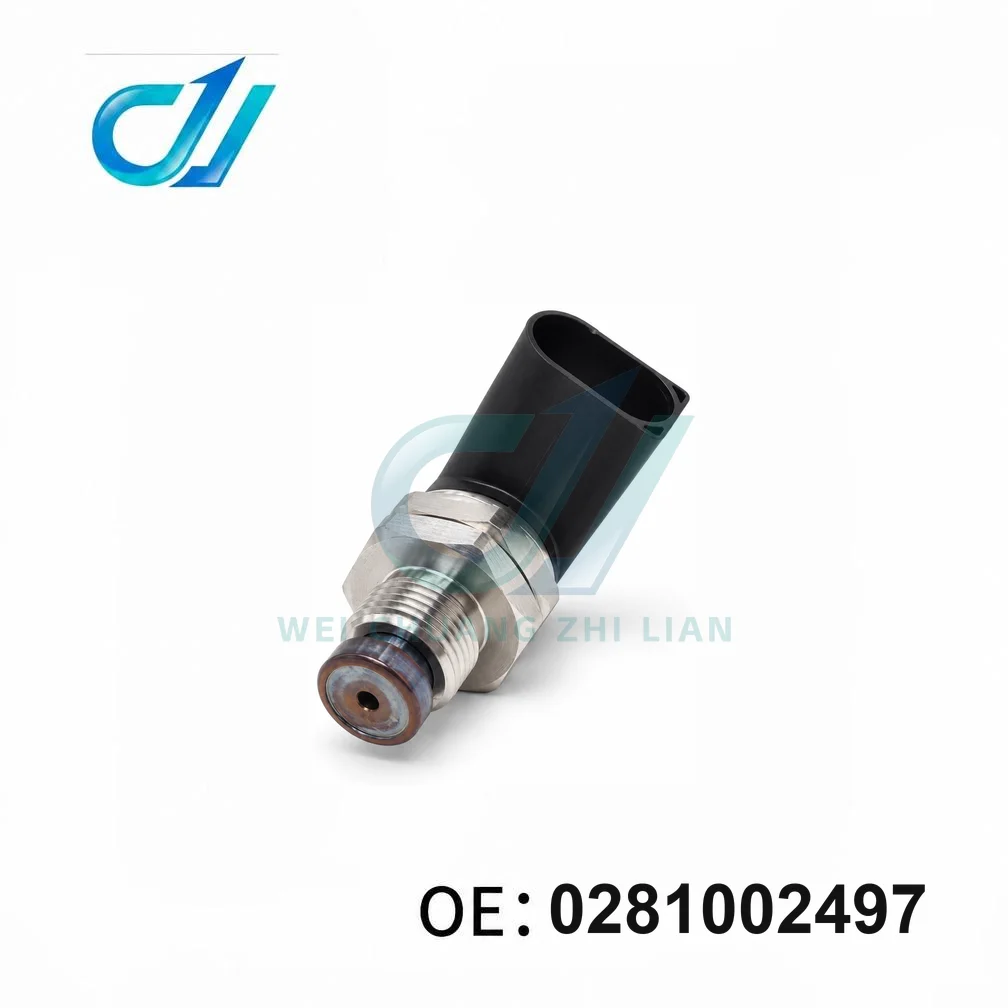 Fuel Pressure Sensor 0281002497 for BMW Diesel Models, 1 Series E87, 3 Series E46 E90, 5 Series E60 E61, X3 E83 and X5 E53 E70