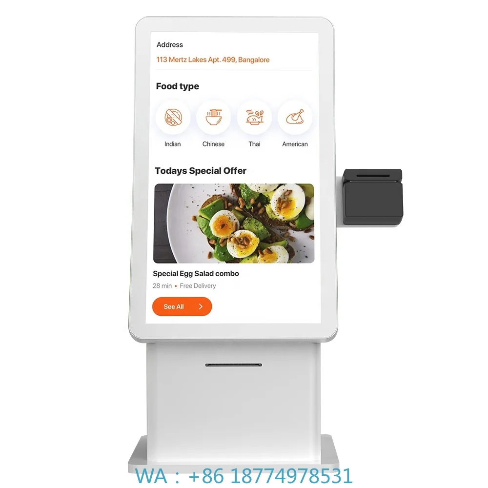 Self Ordering Kiosk in Restaurant Food Ordering Restaurant Kiosk Kiosk Manufacturer 23.6
