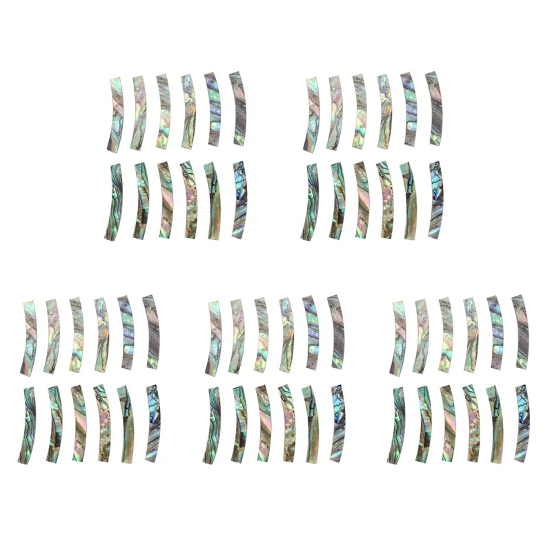 

T22C 60Pcs Guitar Soundhole Rosette Paua Abalone Shell Inlay Curved Strips Guitar Sound Hole Inlay 4Mm Width