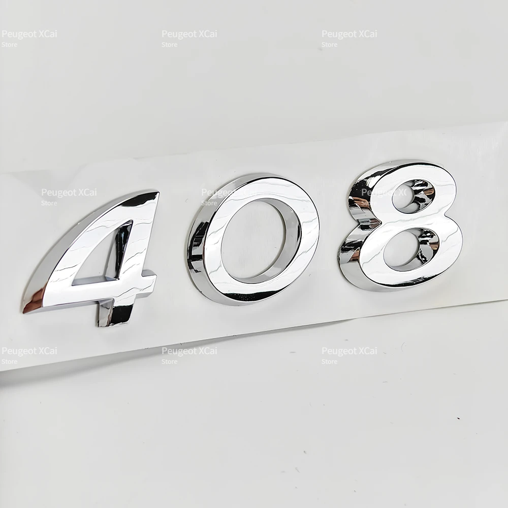 3D ABS Rear Trunk Emblem Badge number Sticker for Peugeot 206 207 301 307 308 408 508 car accessories