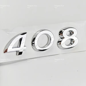 Heckes Emblem des ABS 3D -Kofferraums, Auszeichennummer -Etikett, Autozubehör, Peugeot 206, 207, 307, 308, 408, 508 8 Hauptverkäufe Peugot Emblem 206 - №4