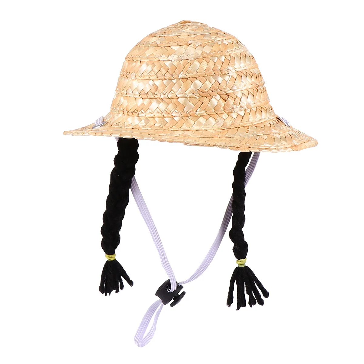 

Cat Straw Hat Premium Pet Material Woven for Hand-knitted Brim Gentle on Skin