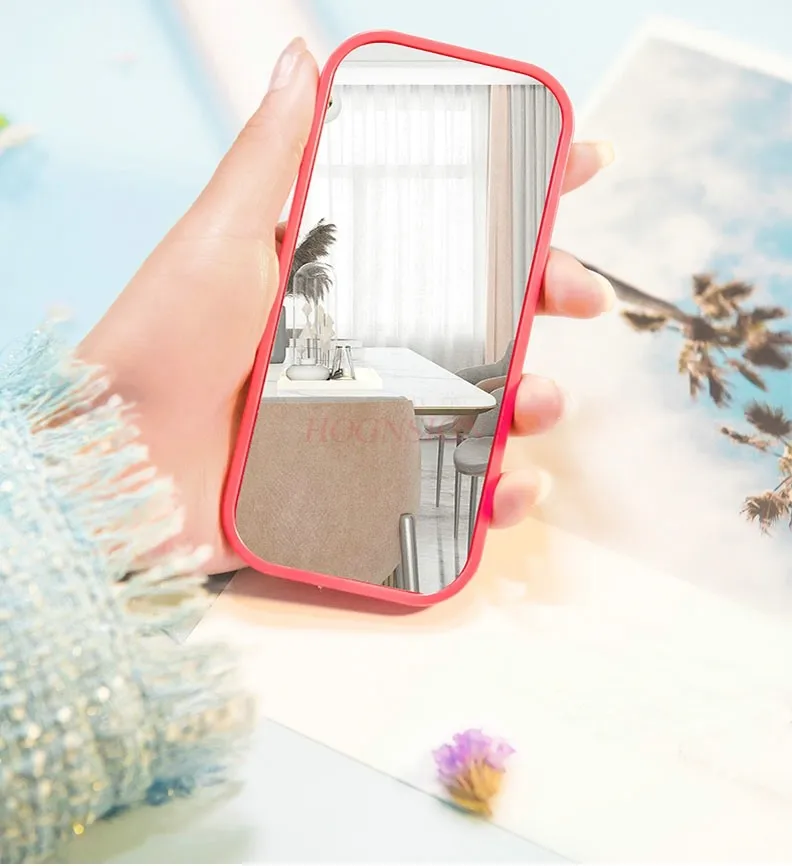 Miroir de maquillage portable haute définition, petit miroir portable, rectangulaire, adapté aux étudiants