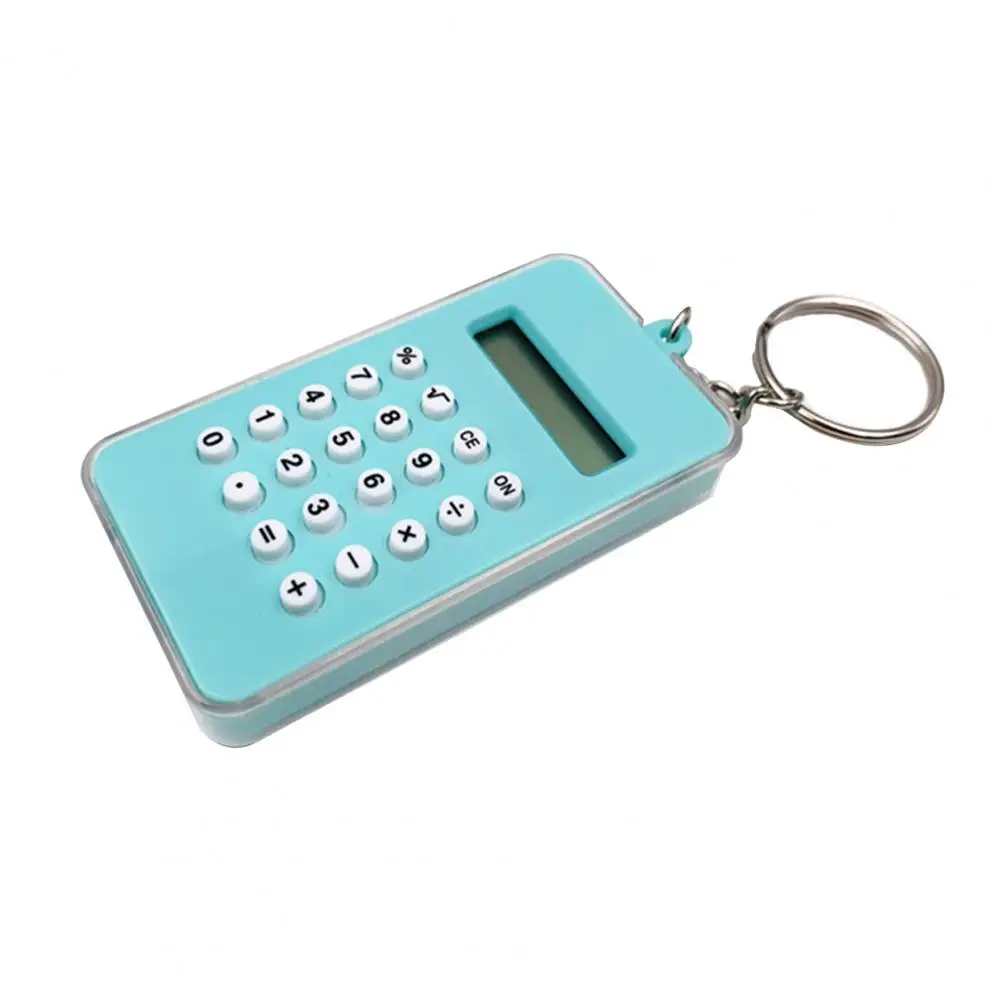 Electronic Calculator with Keyring Labyrinth Design ABS Easy Carry Digital Display Small Calculator for Kids