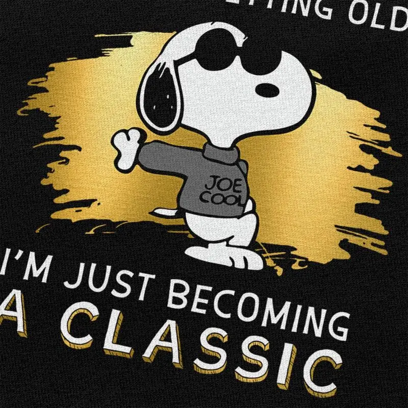 Snoopys Tshirts Men Short Sleeve Graphic T Shirt Cool I'm Not' Getting Old I'm Just Becoming T-shirt Slim Cotton Tee Merchandise