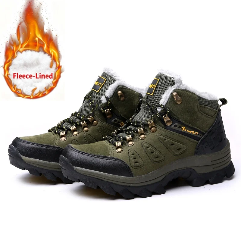 أحذية الثلوج الدافئة للشتاء للزوجين مقاس 36 إلى 48، مناسبة للأنشطة الخارجية وتسلق الجبال والتخييم غير الرسمي.
