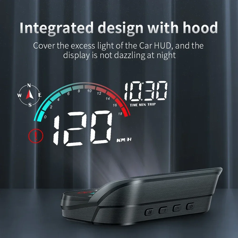 M22 GPS voor alle auto's Head-Up Display Projectie Snelheidsmeter Digitale projector Kompas Reisafstand Hoogte Overspeed Alarm