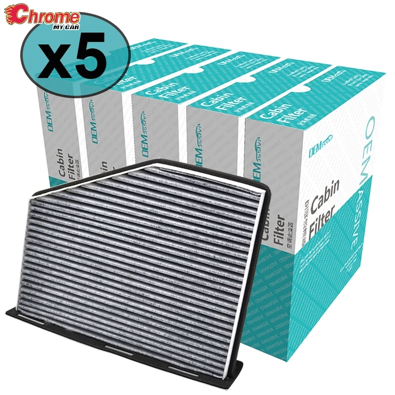 5x Car Pollen Cabin Filter Activated Carbon For Audi A3 TT Q3 VW Golf Passat Jetta SEAT Altea Leon Alhambra 1K0819644 1K1819653B