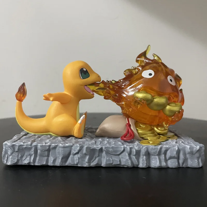 

Digimon Charmander Action Figure Anime Pokemon Figurine Manga Model Kawaii Doll Ornament GK Statue Toys Peripheral Fans Gift