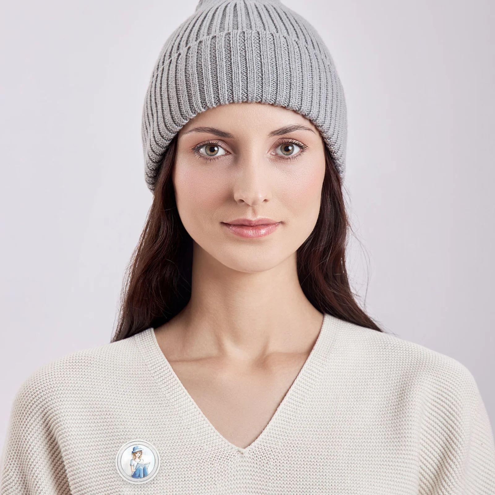 10Pcs Acrylic Button Badges Clear Photo Frame Craft Supplies DIY Large 75Mm Custom Picture Pins School Project Buttons