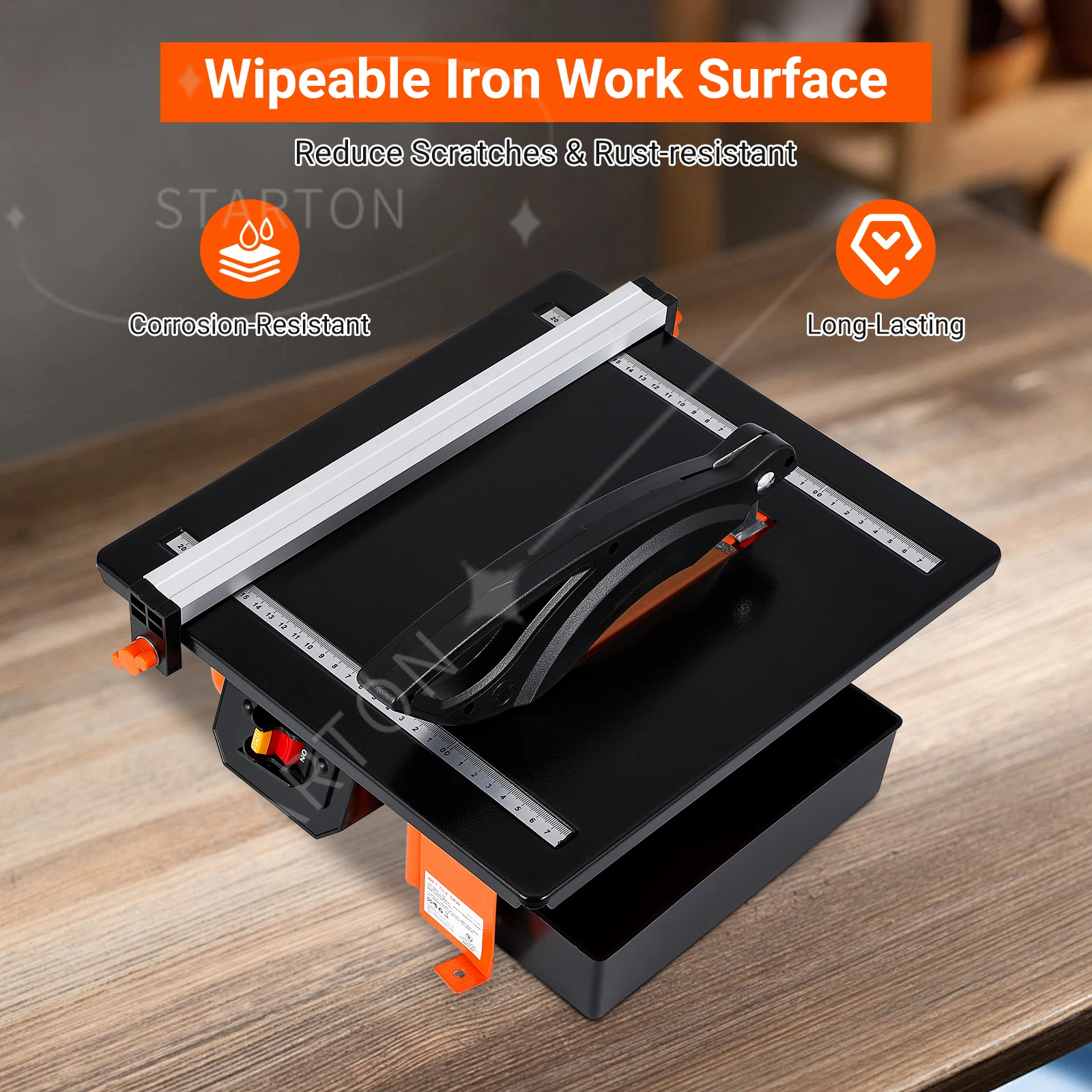 7 Inch Wet Tile Saw 3450 Rpm Bevel Cuts Tile From 0 To 45 Degrees Tile Cutter Wet Saw view 5