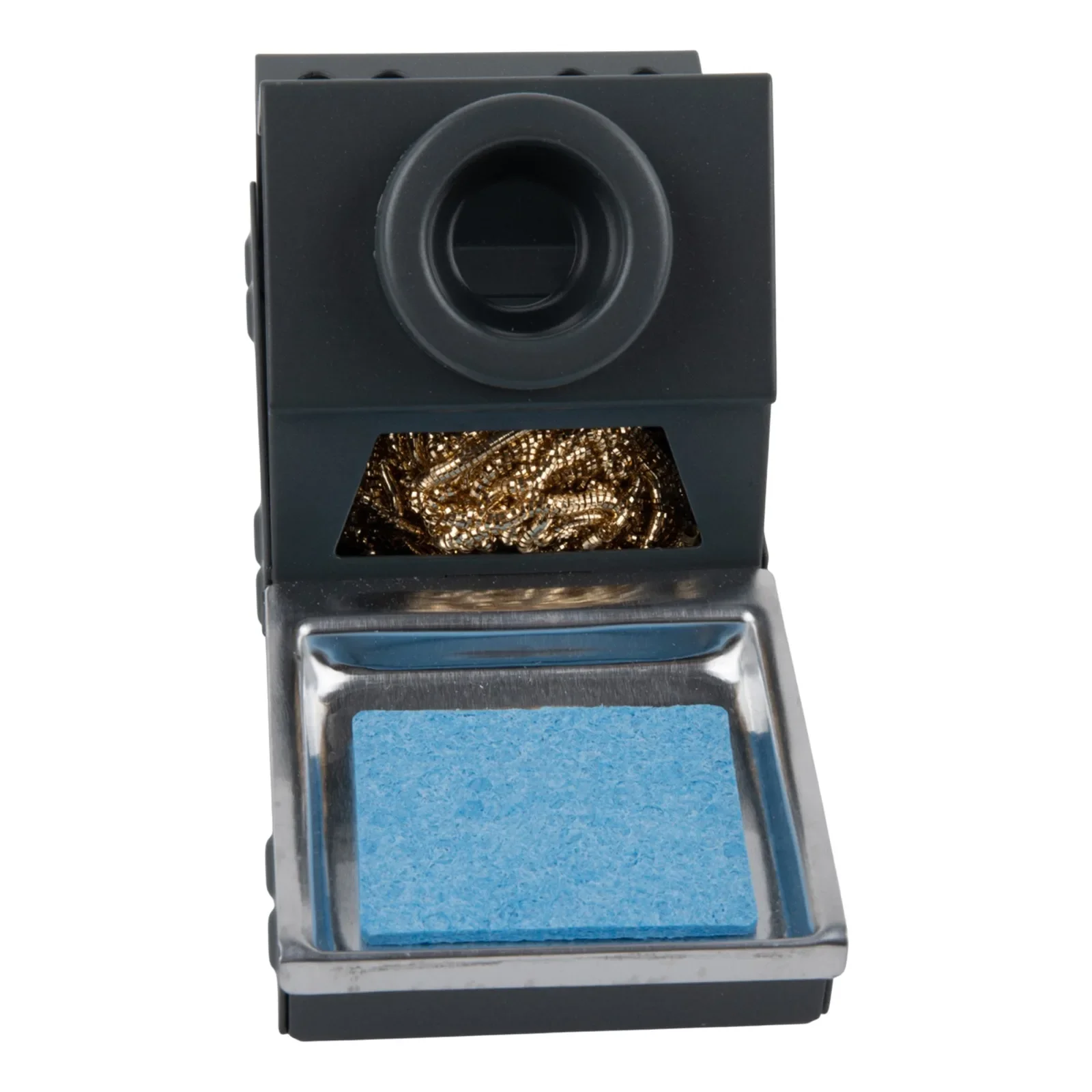

Soldering Iron Stand Built from Heat Resistant Material Features Cleaning Sponge and Brass Wool for Enhanced Usability